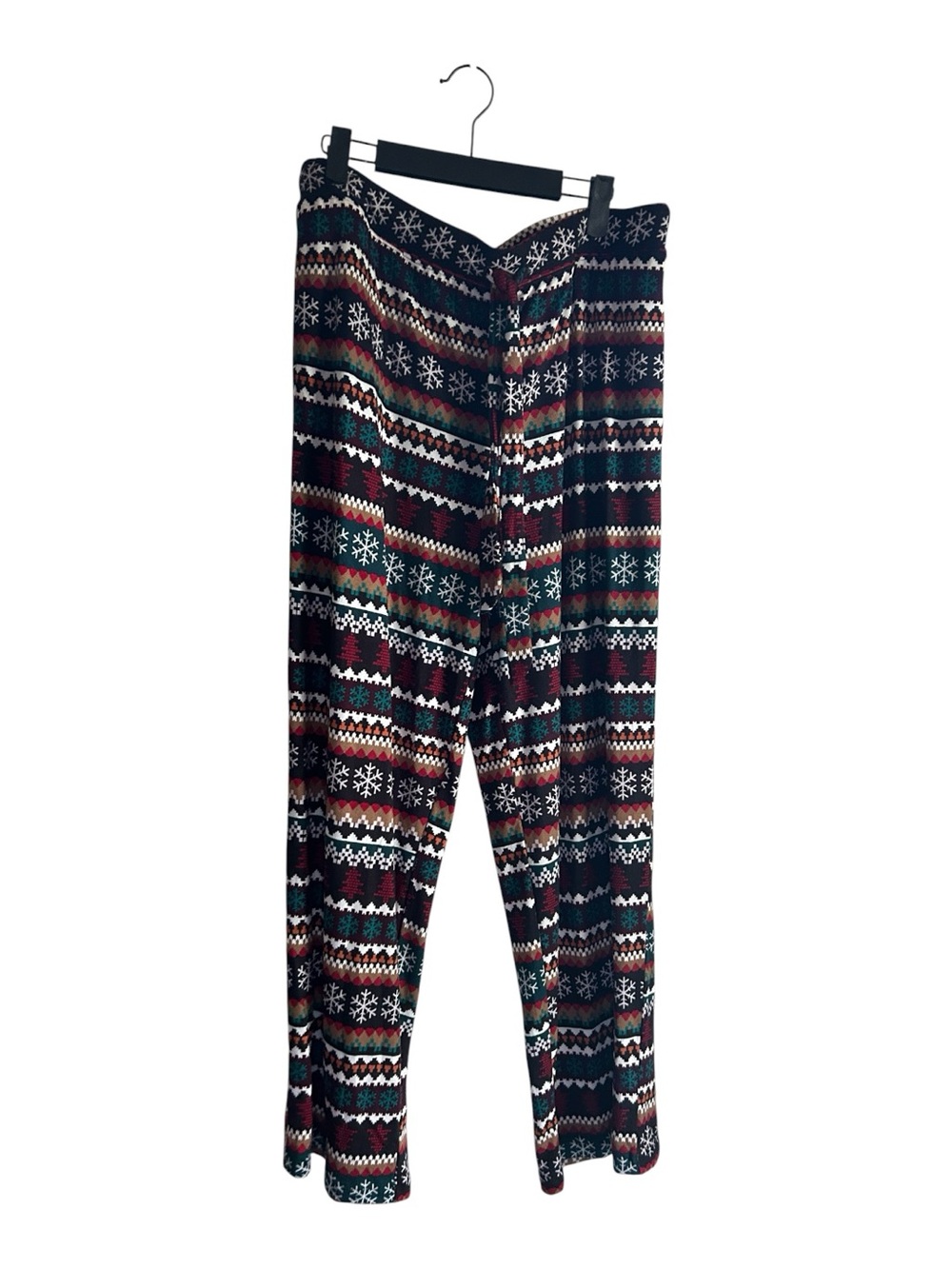 Joyspun Size L Festive Fair Isle Knit Lounge Pants - Multicolor